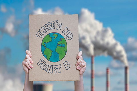 A stock photo of a Climate Action poster.